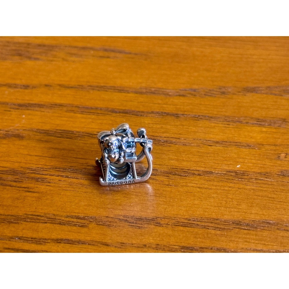 Authentic Pandora Dashing Through the Snow Sleigh Sterling Silver Charm